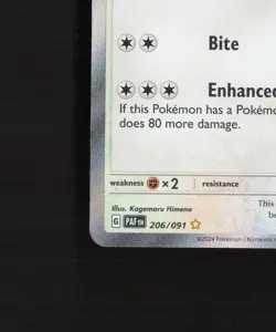 Greedent 206/091 Paldean Fates Shiny Holo Rare Pokemon Card NM - Image 5