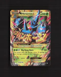 Mega M Heracross EX 112/111 Furious Fists Secret Rare Holo Pokemon Card MP - Image 1