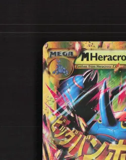Mega M Heracross EX 112/111 Furious Fists Secret Rare Holo Pokemon Card MP - Image 3
