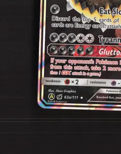 Guzzlord GX 63a/111 Crimson Invasion Ultra Rare Holo Pokemon Card DMG - Image 5