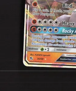 Onix GX 36/68 Hidden Fates Ultra Rare Holo Pokemon Card NM - Image 5