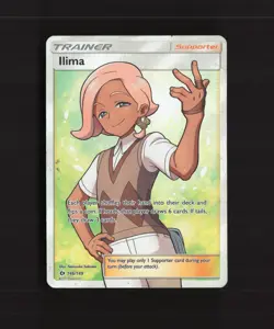 Ilima 146/149 Sun & Moon Full Art Ultra Rare Holo Pokemon Card DMG - Image 1