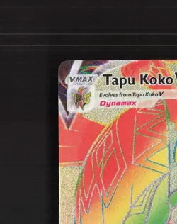 Tapu Koko VMAX 166/163 Battle Styles Rainbow Secret Rare Holo Pokemon Card NM - Image 3