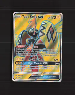 Tapu Koko GX 135/145 Guardians Rising Full Art Ultra Rare Holo Pokemon Card LP+ - Image 1
