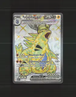 Tyranitar ex 211/197 Obsidian Flames Full Art Ultra Rare Holo Pokemon Card NM - Image 1