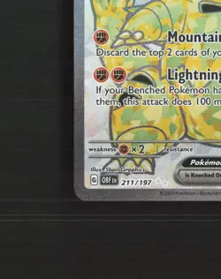 Tyranitar ex 211/197 Obsidian Flames Full Art Ultra Rare Holo Pokemon Card NM - Image 5