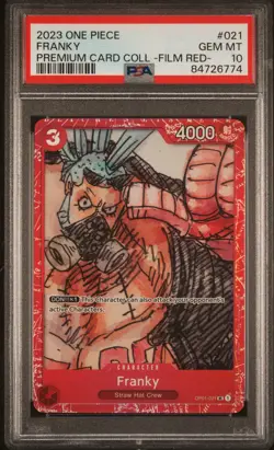 2023 ONE PIECE PREM CARD COLL -ONE PIECE FILM RED- #021 FRANKY PSA 10 - Image 1