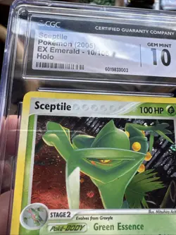 Pokemon TCG Sceptile Holo Rare Card 10/106 EX Emerald 2005 - Image 2