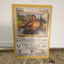 Pokemon Tauros Jungle 47/64 Uncommon Regular 60 HP Basic Unlimited English Card - Image 1