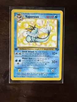 Pokemon Cards Eevee, Jolteon, Flareon, Vaporean 1st Edition Jungle Set (1999) - Image 4