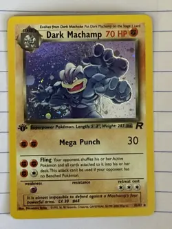 Dark Machamp 10/82 Team Rocket 1st Edition Holo Pokemon Card NEAR MINT!! - Image 1