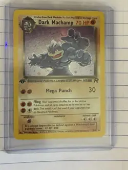Dark Machamp 10/82 Team Rocket 1st Edition Holo Pokemon Card NEAR MINT!! - Image 3
