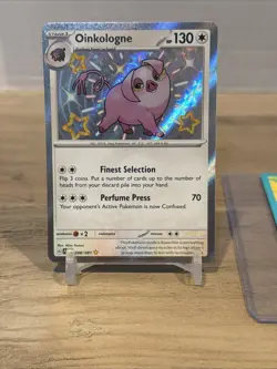 Pokemon Cards Oinkologne 208/091 Paldean Fates Shiny Rare LP - Image 2