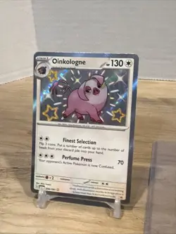 Pokemon Cards Oinkologne 208/091 Paldean Fates Shiny Rare LP - Image 4