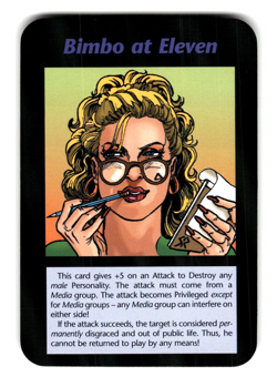 Bimbo at Eleven card Base Set INWO Illuminati New World Order Game - Image 1