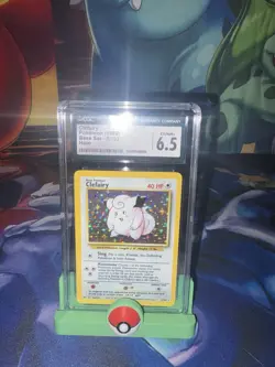 Pokemon TCG Base Set Clefairy Holo Card 5/102 CGC 6.5 Near Mint Base Set WOTC - Image 1
