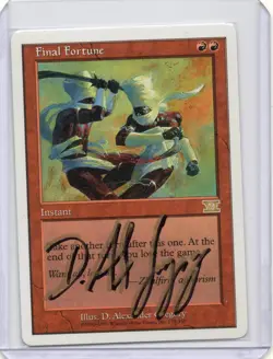 Final Fortune Regular Signed Artist Proof MTG RARE - Image 1