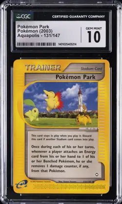 2003 POKEMON AQUAPOLIS #131 POKEMON PARK CGC 10 GEM MINT - Image 1