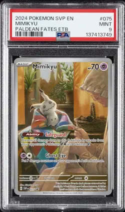2024 POKEMON SVP EN-SV BLACK STAR PROMO #075 MIMIKYU PSA 9 - Image 1
