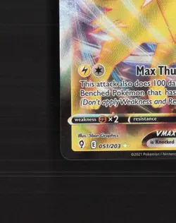 Jolteon VMAX 051/203 Evolving Skies Ultra Rare Holo Pokemon Card NM - Image 5