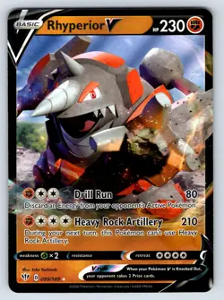 Rhyperior V 095/189 Darkness Ablaze Ultra Rare Holo Pokemon Card NM - Image 1