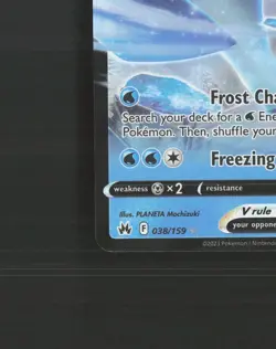 Glaceon V 038/159 Crown Zenith Ultra Rare Holo Pokemon Card NM - Image 5