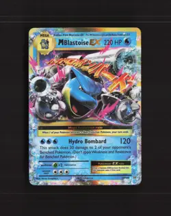 Mega M Blastoise EX 22/108 Evolutions Ultra Rare Holo Pokemon Card LP - Image 1