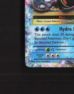 Mega M Blastoise EX 22/108 Evolutions Ultra Rare Holo Pokemon Card LP - Image 5