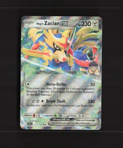 Hop's Zacian ex 111/159 Journey Together Ultra Rare Holo Pokemon Card NM - Image 1