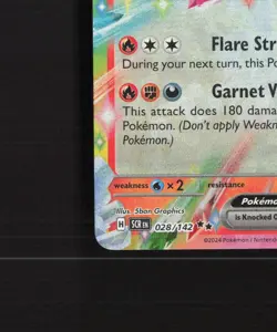 Cinderace ex 028/142 Stellar Crown Ultra Rare Holo Pokemon Card NM - Image 5