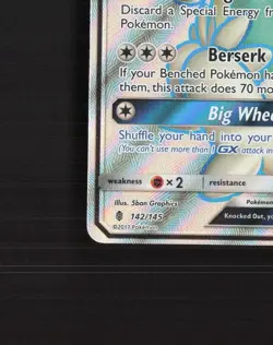 Drampa GX 142/145 Guardians Rising Full Art Ultra Rare Holo Pokemon Card NM - Image 5
