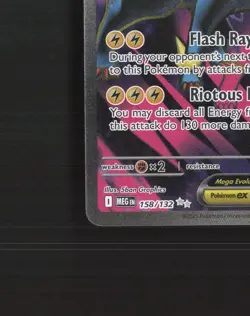 Mega Manectric ex 158/132 Mega Evolution Full Art Ultra Rare Pokemon Card NM - Image 5