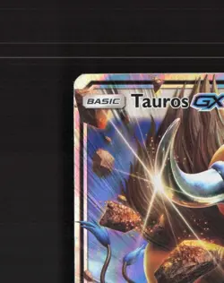 Tauros GX 100/149 Sun & Moon Ultra Rare Holo Pokemon Card DMG - Image 3