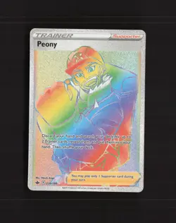 Peony 220/198 Chilling Reign Full Art Secret Rare Holo Pokemon Card NM - Image 1