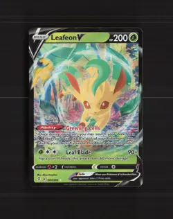 Leafeon V 007/203 Evolving Skies Ultra Rare Holo Pokemon Card LP - Image 1