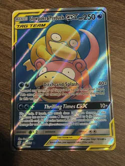 Pokemon Slowpoke & Psyduck GX Full Art TAG TEAM Ultra Rare Holo 217/236 - Image 1