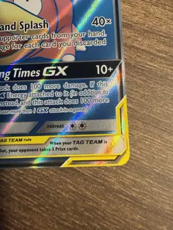 Pokemon Slowpoke & Psyduck GX Full Art TAG TEAM Ultra Rare Holo 217/236 - Image 2