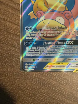 Pokemon Slowpoke & Psyduck GX Full Art TAG TEAM Ultra Rare Holo 217/236 - Image 3