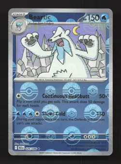 Beartic 026/086/086 Holo Rare SV: Black Bolt Pokemon Poke Ball Near Mint - Image 1