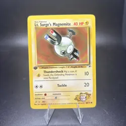 1st Edition Lt. Surge’s Magnemite 80/132 - Gym Heroes - Near Mint NM -j - Image 1