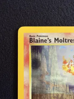 Blaine's Moltres 1/132 Gym Heroes Holo Rare WOTC LP Pokemon - Image 4