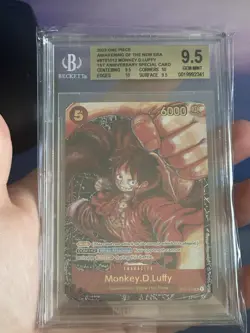 One Piece Awakening Monkey D. Luffy 1st Anniversary Special ST01-012 BGS 9.5 Gem - Image 1