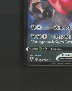 Darkrai V 098/189 Astral Radiance Ultra Rare Holo Pokemon Card NM - Image 5