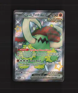 Great Tusk ex SVP 072 Scarlet & Violet Full Art Black Star Promo Pokemon Card NM - Image 1