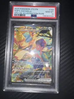 Pokemon TCG Journey Together Hops Zacian EX Card 176/159 PSA 10 - Image 1