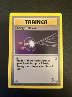 Energy Retrieval - 110/130 - Uncommon Base Set 2 Pokemon Trainer Card (1) - Image 1