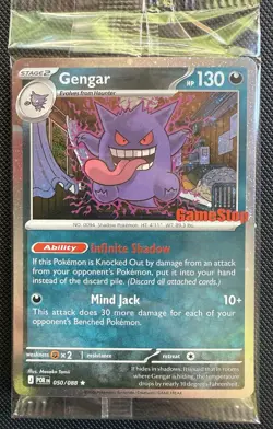 Pokemon Gengar Sealed GameStop Promo Holo Card Triple Swirl 050/088 PSA 10 - Image 1