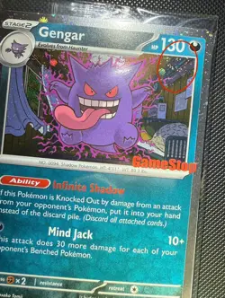 Pokemon Gengar Sealed GameStop Promo Holo Card Triple Swirl 050/088 PSA 10 - Image 2