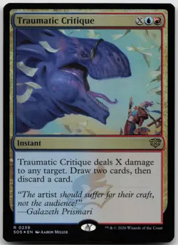 Traumatic Critique Foil Secrets of Strixhaven 239 NM R - Image 1