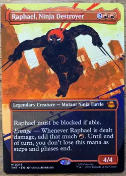 MTG TMNT Ninja Turtles Borderless - Raphael, Ninja Destroyer M 0218 - Image 1